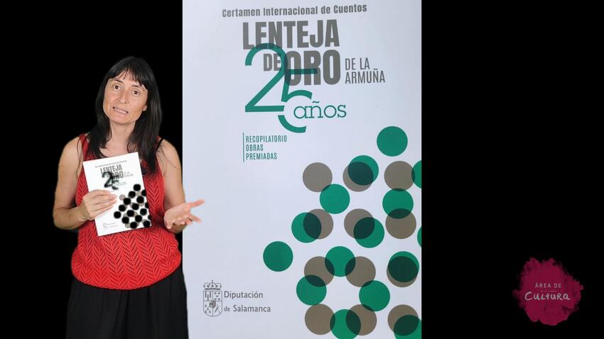 Portada del libro conmemorativo 25 años Certamen de Cuentos Lenteja de Oro de La Armuña. Portada del libro conmemorativo 25 años Certamen de Cuentos Lenteja de Oro de La Armuña.